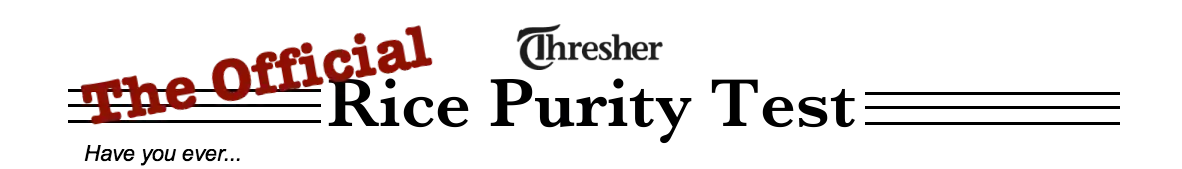 The Rice Purity Test